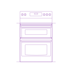 Fixtures Ranges Stoves Ge Freestanding Double Oven Electric Range Contour Svg Vector, Free Vectors File